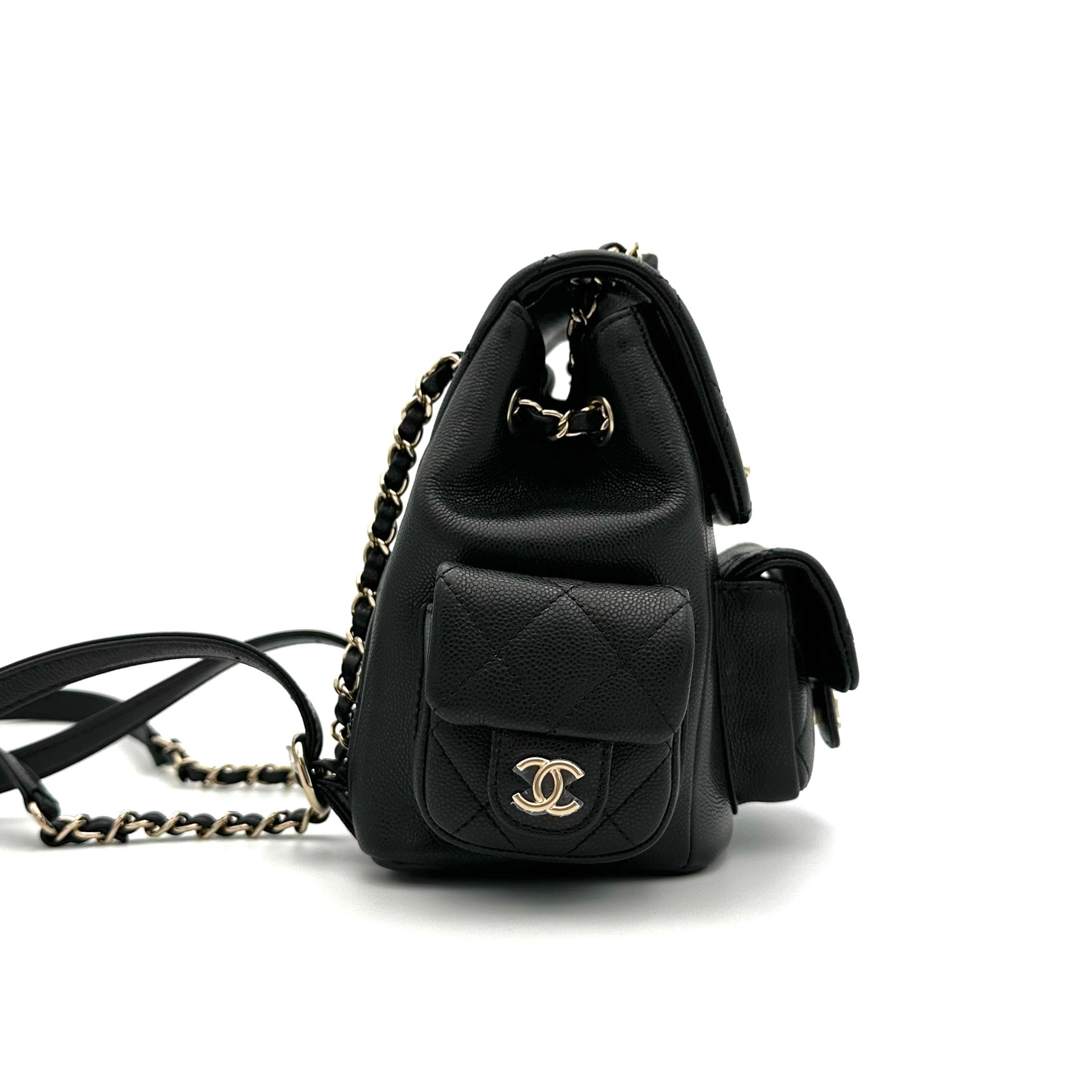 Chanel 23K Duma Backpack (Black, GHW) - Brand New