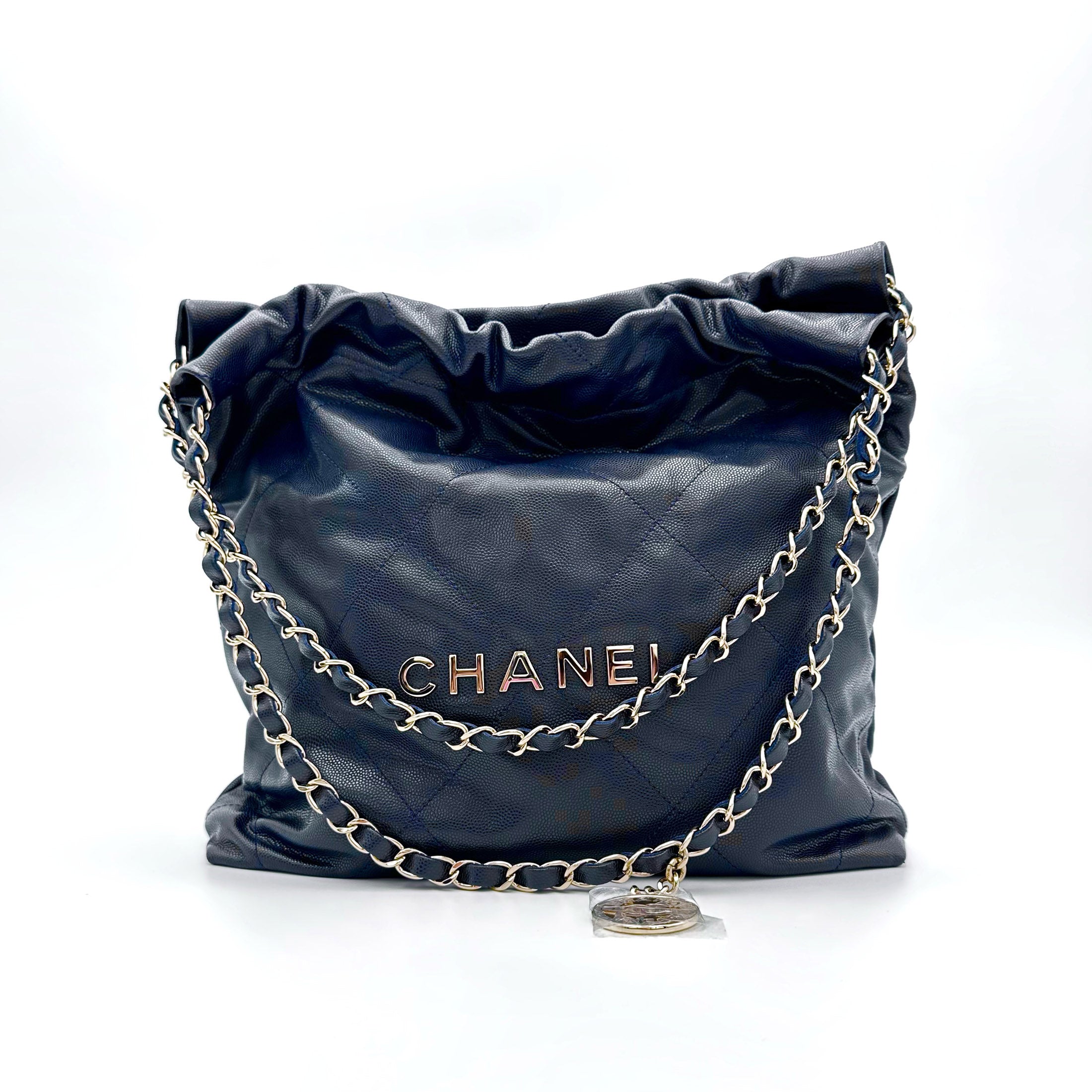 Chanel 22 Small (Navy, GHW) - Brand New