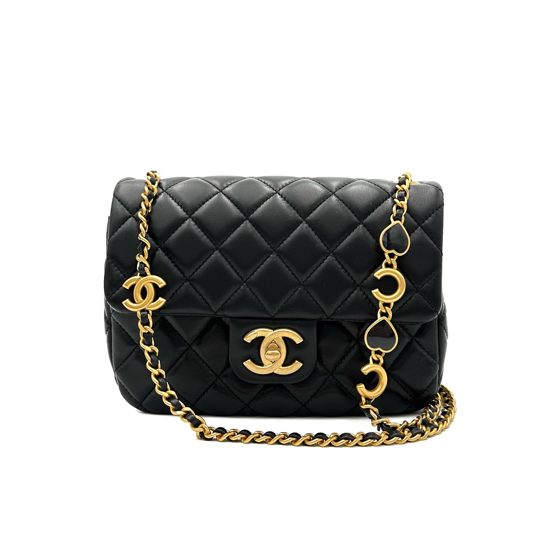 Chanel Coco Chain Square Flap Bag (Black, GHW) - Brand New – Reverie  Boutique SG
