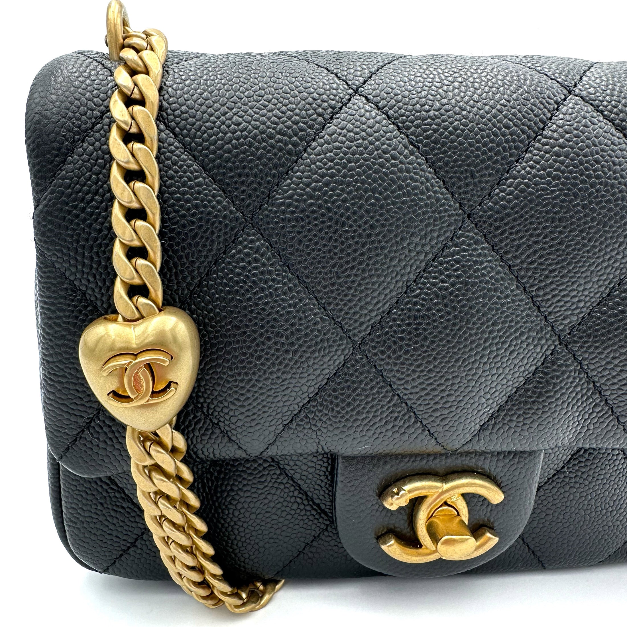 Chanel Heart Crush Mini Flap (Black) - Brand New
