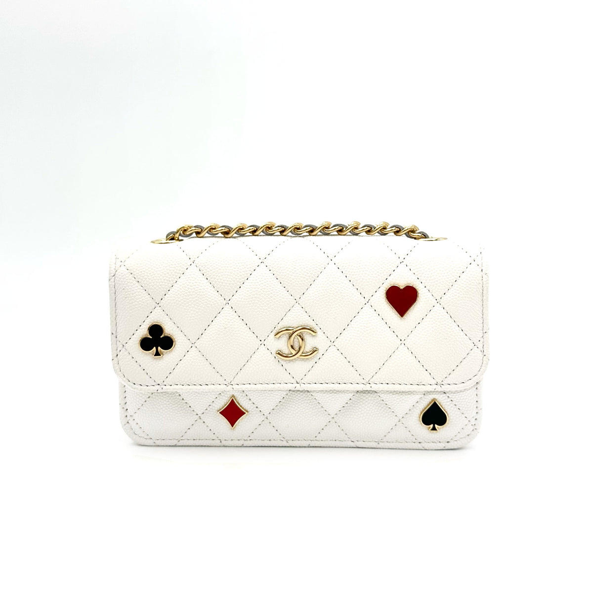 Chanel Playing Cards Motif Chain Wallet